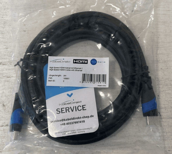 KabelDirekt – 8K & 4K HDMI Cable – 3m – For all HDMI devices (Black)